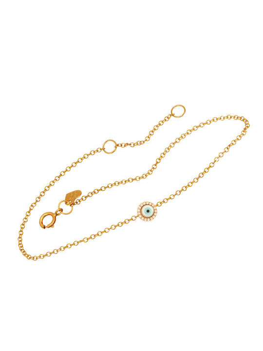 Gold 9k Bracelet Eye Circle