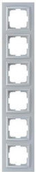 Eurolamp Switch Frame 6 Positions in Silver Col...