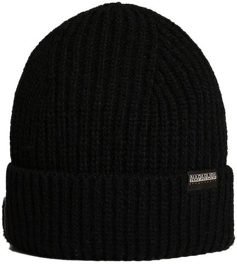 Foli 3 Beanie Masculin Căciulă cu Tricotaj Rib în culoarea Negru