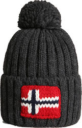 Napapijri Semiury Beanie Männer Beanie mit Rippstrick in Gray Farbe