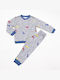 Trax Set Top & Bottom Kids Winter Pyjamas Gray