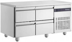 Inomak Pine Commercial Refrigerator with 4 Drawers 10/+0°C L134xD70xH88cm Inomak Pine Commercial Refrigerator with 4 Drawers 10/+0°C L134xD70xH88cm