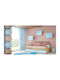 Kids Bedroom Set Kos Light Blue Natural 2pcs