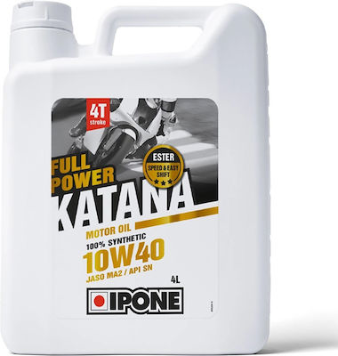 Ipone Katana Full Power 100% Συνθετική Βαλβολίνη για Σασμάν Μοτοσυκλέτας 10W-40 4lt