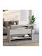 Rectangular Central Wooden Coffee Table with Lifting Mechanism Gray M80xW50xH40cm