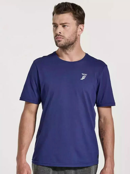 Saucony Rested T-shirt Bărbătesc cu Mânecă Scurtă Albastru