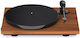 Pro-Ject Audio E1 BT + Ortofon OM 5e Turntables with Preamp Brown