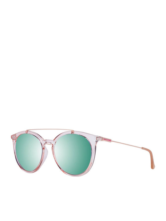 Skechers Unisex Sunglasses with Pink Frame and Green Lens SE6107 72U