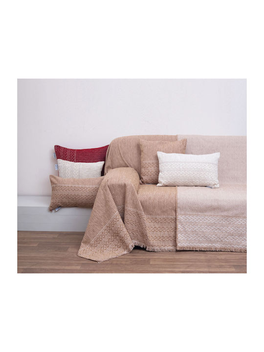 Anna Riska 1446 Four-Seater Sofa Throw 180x320cm Μπεζ