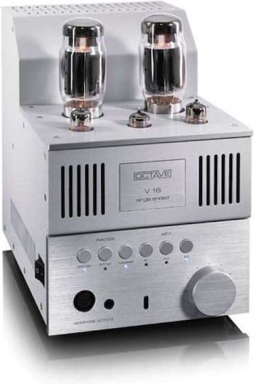Octave V16 Single Ended Λαμπάτος Ολοκληρωμένος Ενισχυτής Hi-Fi Stereo 11163 Ασημί