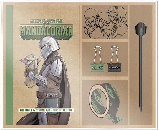 PCMerch Star Wars The Mandalorian Letter Kids Stationery Set with Notepad and Pen 5pcs