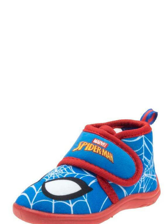 Spiderman Παιδικές Παντόφλες Μποτάκια Μπλε