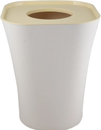 Habitat Waste Bin Plastic Yellow 28x28x30cm