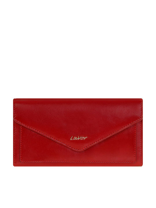 Large Leather Women's Wallet Classic with RFID Red
