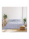 Beauty Home Duvet Cover Set Cotton Single with Pillowcase 160x240 Louros 11180 Light Blue