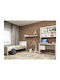 Σετ Παιδικού Δωματίου Life Weiß 3Stück mit Bett für Matratze 90x200cm