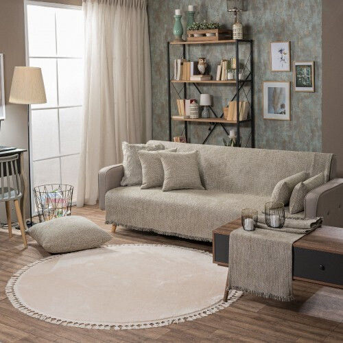 Teoran Utah Three-Seater Sofa Throw Chenille 180x300cm 07