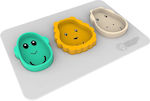 Petit Monkey Baby Food Container Set made of Silicone Gray 4pcs