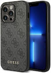 Guess 4G Metal Logo Umschlag Rückseite Kunststoff Gray (iPhone 14 Pro Max) GUHCP14XG4GFGR