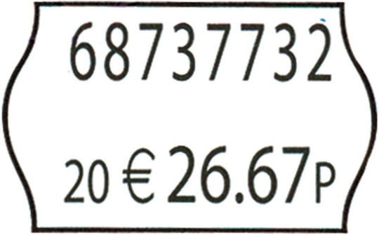 Next 1000 Selbstklebende Etikettenrollen für Etikettendrucker 26x16mm 45Stück