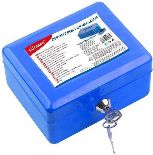 Motarro Cash Box with Lock Blue MI027-2