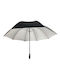 Chanos Windproof Umbrella with Walking Stick Black