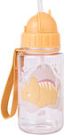 Saro Dinos Kids Water Bottle Dinosaur Plastic with Straw Happy Dinos 450ml