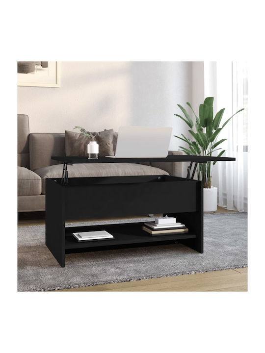 Rectangular Central Wooden Coffee Table with Li...