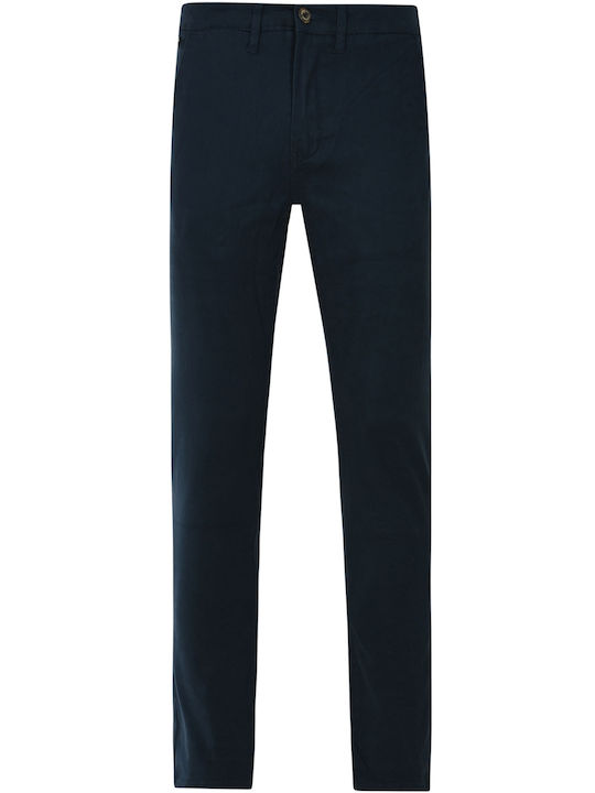 Rebase Herrenhose Chino Elastisch in Normaler Passform Marineblau