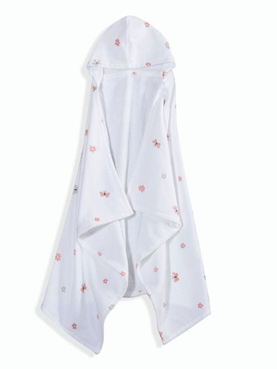 Nef-Nef Hooded Baby Bath Towel Sweetie White