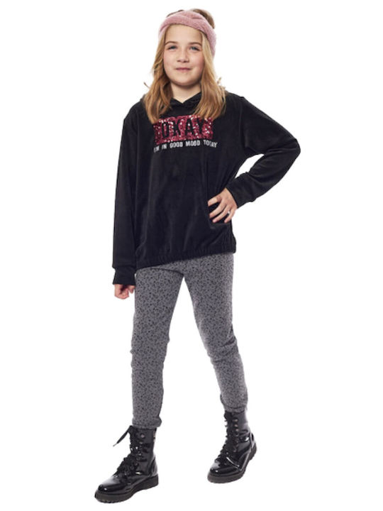 Εβίτα Kinder Set mit Leggings Winter 2Stück Schwarz