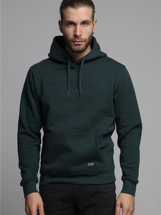 Double Sweatshirt mit Kapuze Forestgrün