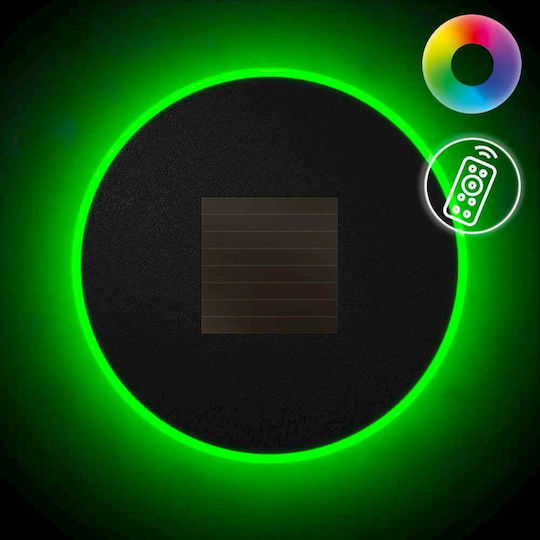 123led Wall Mounted Solar Light 60lm RGB with Remote Control IP44