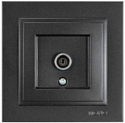 Eurolamp Контакт за телевизионна антена Въздушен в Черен цвят 152-10343 Eurolamp Контакт за телевизионна антена Въздушен в Черен цвят 152-10343