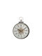 DKD Home Decor Wanduhr Metallisch Silber Ø46cm