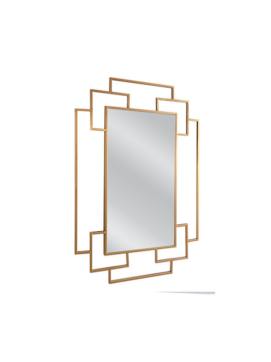 ArteLibre Bofur Καθρέπτης Τοίχου με Χρυσό Μεταλλικό Πλαίσιο 60x90cm