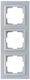 Eurolamp Switch Frame 3 Positions in Silver Col...
