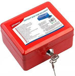 Motarro Cash Box with Lock Red MI027-1