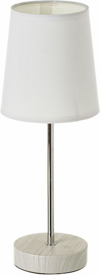 Unimasa Metal Table Lamp for Socket E14 with White Shade and Base