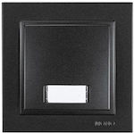 Eurolamp Complete Wall Push Bell Button with Frame Black 152-10311