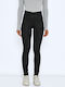 Dama Tesatura Pantaloni cu Croială Super Slim Negru