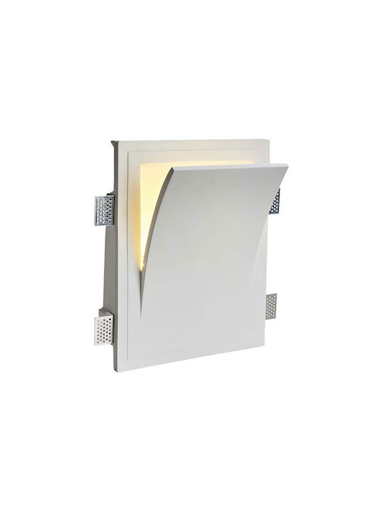 V-TAC Rectangle Plaster Recessed Spot with Socket E14 White 25.5x31.5cm.