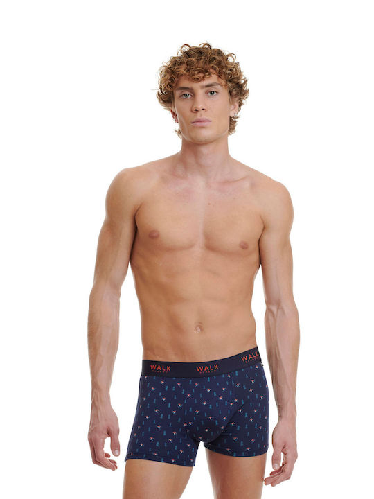 Walk Men's Boxer Blue with Patterns