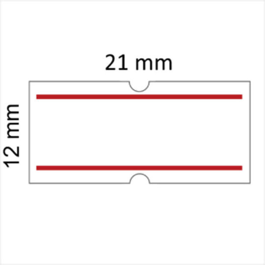 Motex ΚΡ 1000 Self-Adhesive Label Rolls for Label Printer 22x12mm 50pcs