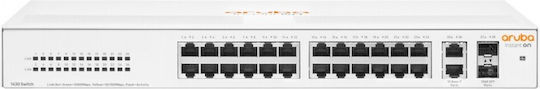 Aruba Instant On 1430 Unmanaged L2 Switch με 24 Θύρες Gigabit (1Gbps) Ethernet και 2 SFP Θύρες