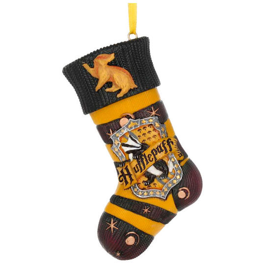 Harry Potter Hufflepuff Stocking Christmas Christmas Decorative Yellow Socks H9.5cm