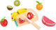 Tooky Toys Fruits & Vegetables Toy Φρούτα σε Ξύλο Κοπής made of Wood 23 cm. 17pcs