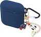TelForceOne Pendant and Carabiner Θήκη Σιλικόνης με Γάντζο σε Μπλε χρώμα για Apple AirPods 1 / AirPods 2