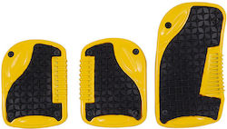 Auto Gs Car Pedal Set Universal Aluminum Yellow 3pcs