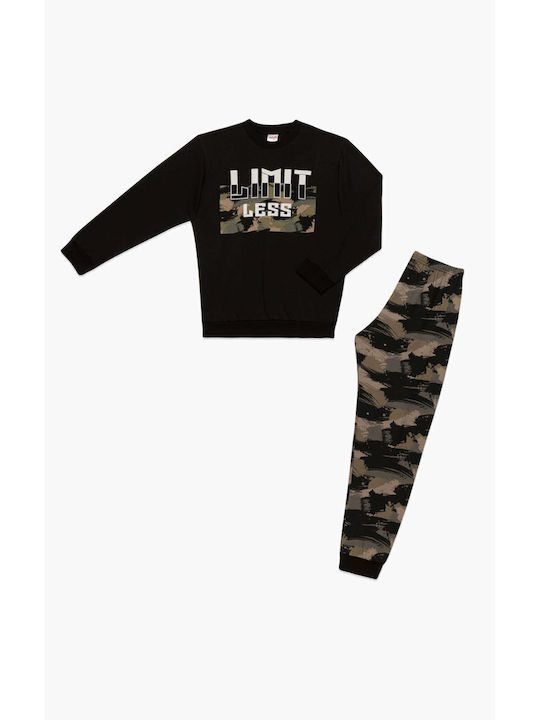 Minerva Kids' Pajamas Winter Black Limit Less